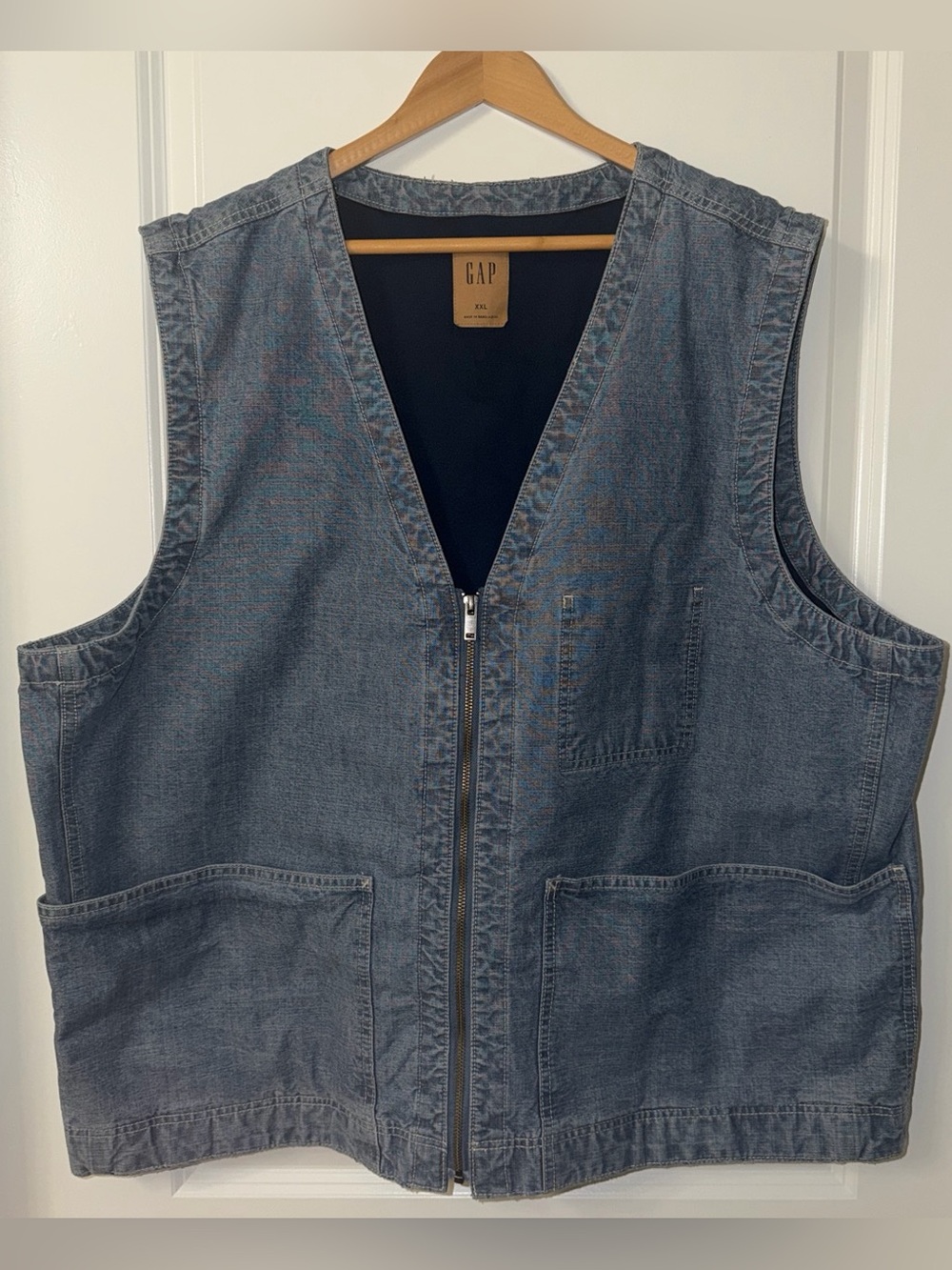 [Used/Like New] GAP Heavyweight Denim Utility Vest // XXL